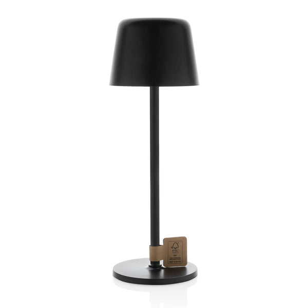 Lampada USB ricaricabile da tavolo Zenic in plastica RCS - personalizzabile con logo