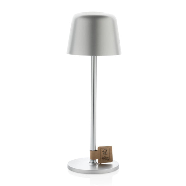 Lampada USB ricaricabile da tavolo Zenic in plastica RCS - personalizzabile con logo