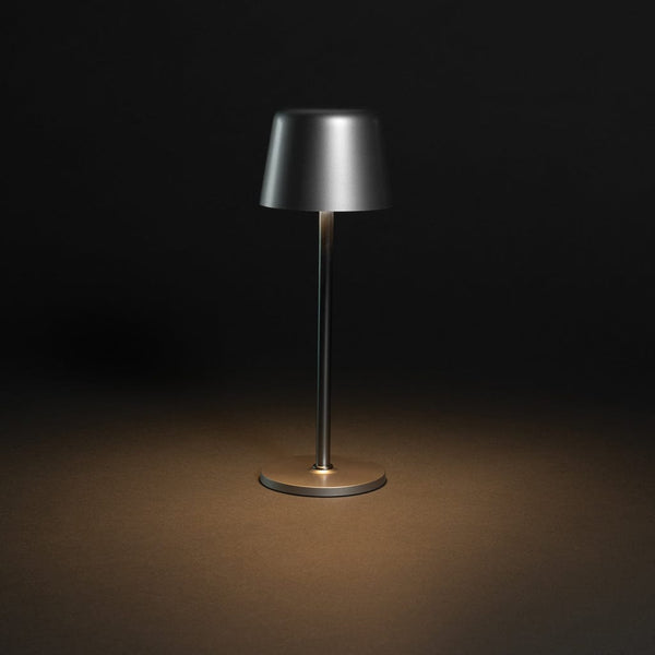 Lampada USB ricaricabile da tavolo Zenic in plastica RCS - personalizzabile con logo