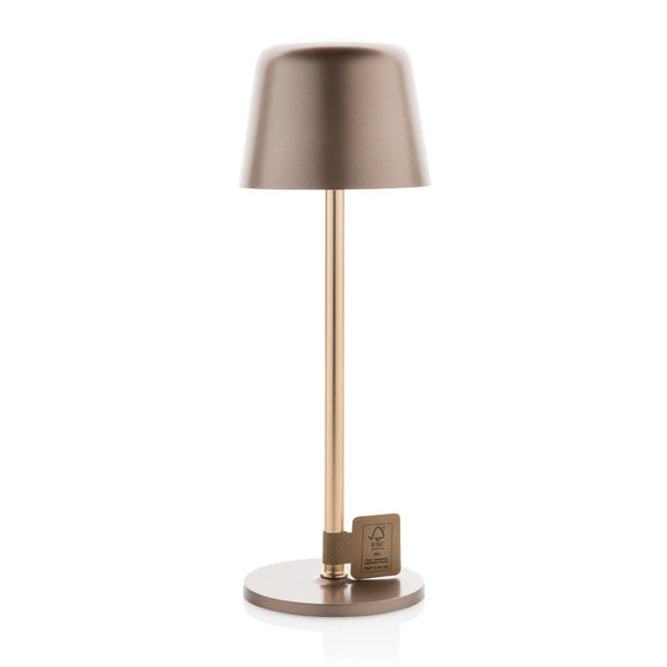 Lampada USB ricaricabile da tavolo Zenic in plastica RCS - personalizzabile con logo
