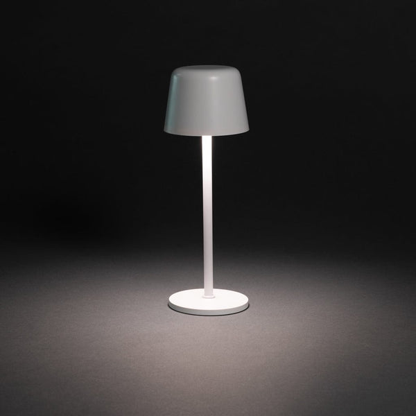 Lampada USB ricaricabile da tavolo Zenic in plastica RCS - personalizzabile con logo
