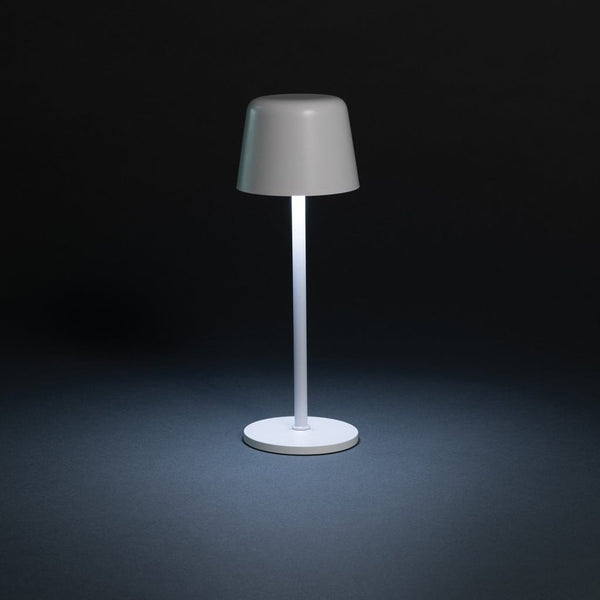 Lampada USB ricaricabile da tavolo Zenic in plastica RCS - personalizzabile con logo