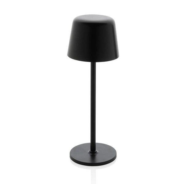Lampada USB ricaricabile da tavolo Zenic in plastica RCS nero - personalizzabile con logo