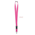 Lanyard con gancio in metallo 25 mm fucsia - personalizzabile con logo