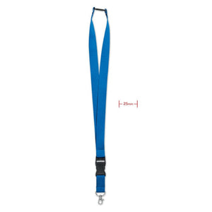 Lanyard con gancio in metallo 25 mm royal - personalizzabile con logo