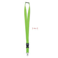 Lanyard con gancio in metallo 25 mm verde calce - personalizzabile con logo