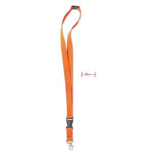 Lanyard con moschettone arancione - personalizzabile con logo