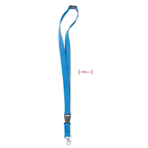 Lanyard con moschettone azzurro - personalizzabile con logo