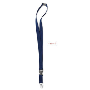 Lanyard con moschettone blu - personalizzabile con logo