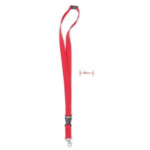 Lanyard con moschettone rosso - personalizzabile con logo