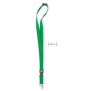 Lanyard con moschettone verde - personalizzabile con logo