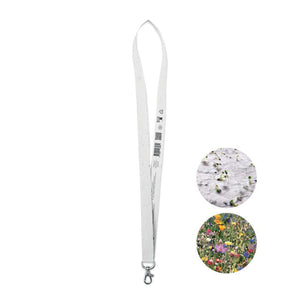 Lanyard in carta semi bianco - personalizzabile con logo