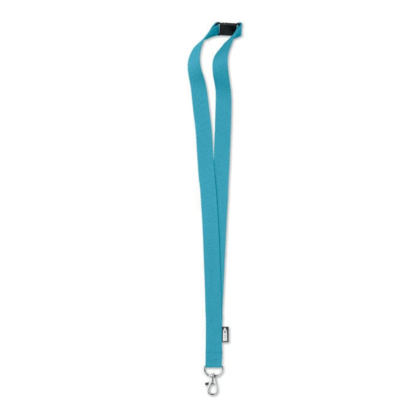 Lanyard in RPET Azzurro - personalizzabile con logo