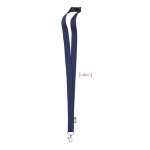 Lanyard in RPET blu - personalizzabile con logo