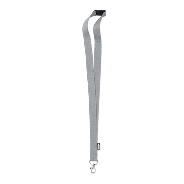 Lanyard in RPET Grigio - personalizzabile con logo