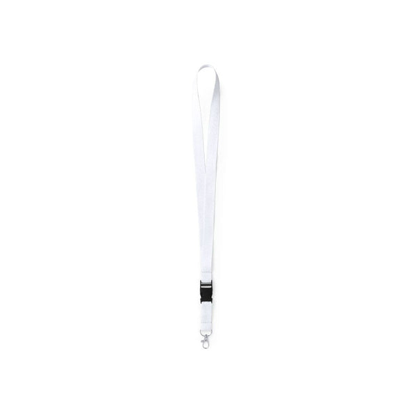 Lanyard Kunel bianco - personalizzabile con logo