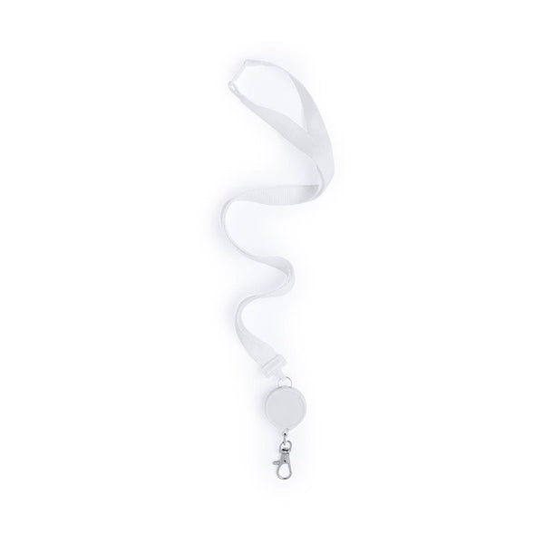 Lanyard Lemer bianco - personalizzabile con logo