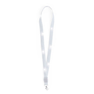 Lanyard luminoso Wilou bianco - personalizzabile con logo