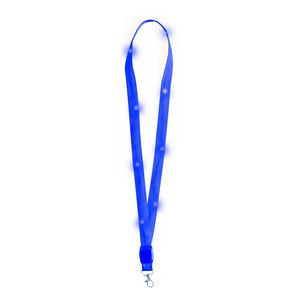 Lanyard luminoso Wilou blu - personalizzabile con logo