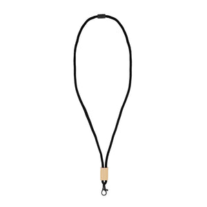 Lanyard paracord R-PET Nero - personalizzabile con logo