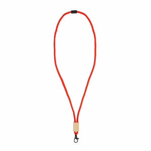 Lanyard paracord R-PET Rosso - personalizzabile con logo