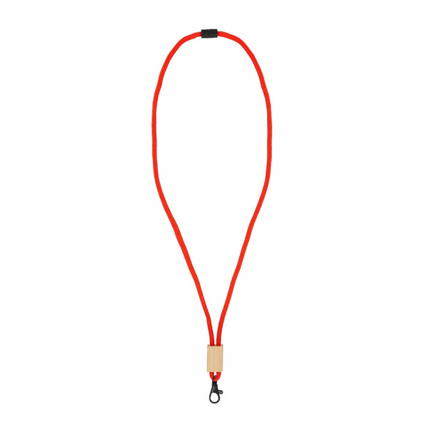 Lanyard paracord R-PET Rosso - personalizzabile con logo