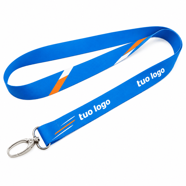 Lanyard personalizzato all-over in RPET - personalizzabile con logo