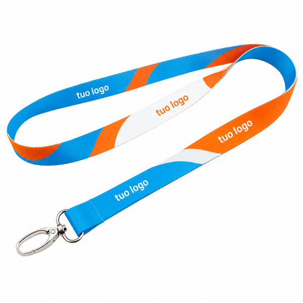 Lanyard personalizzato all-over in RPET - personalizzabile con logo
