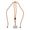 Lanyard porta telefono regolabile RPET Arancione - personalizzabile con logo