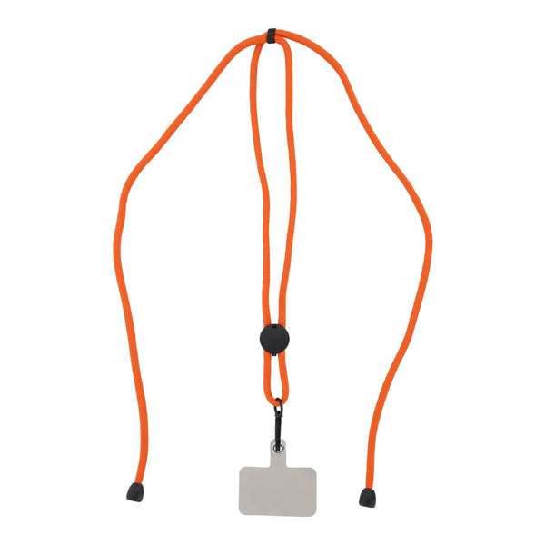 Lanyard porta telefono regolabile RPET Arancione - personalizzabile con logo