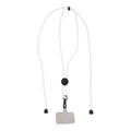 Lanyard porta telefono regolabile RPET Bianco - personalizzabile con logo