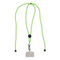 Lanyard porta telefono regolabile RPET verde - personalizzabile con logo