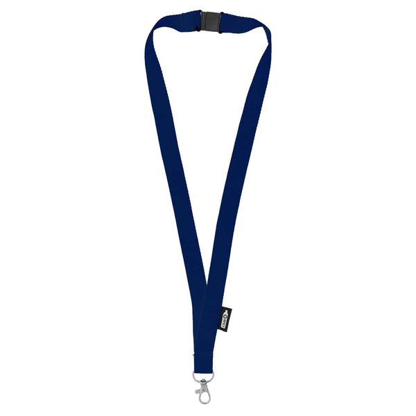 Lanyard R-PET blu navy - personalizzabile con logo
