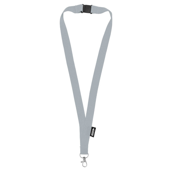 Lanyard R-PET Grigio - personalizzabile con logo
