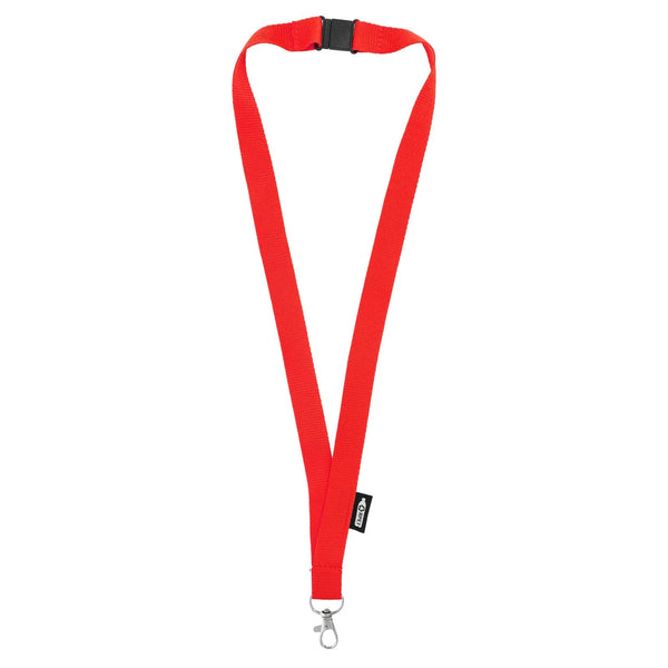 Lanyard R-PET Rosso - personalizzabile con logo