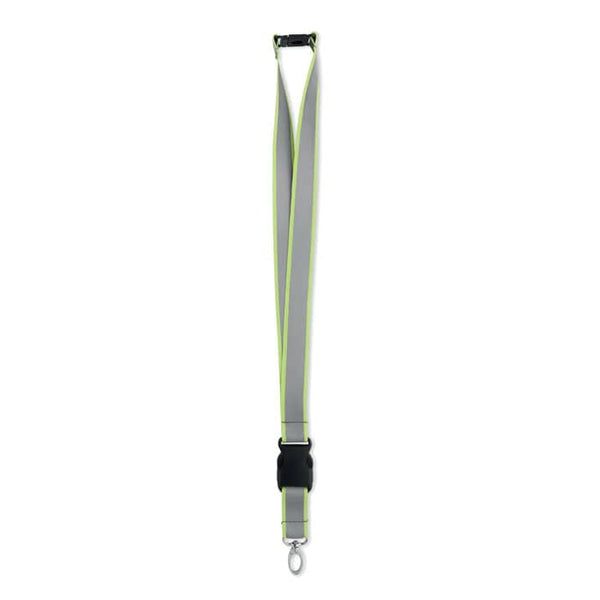 Lanyard RPET riflettente giallo - personalizzabile con logo