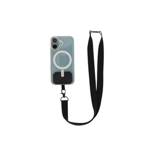Lanyard Supporto Sailix nero - personalizzabile con logo