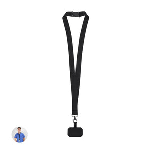 Lanyard Supporto Sailix nero - personalizzabile con logo