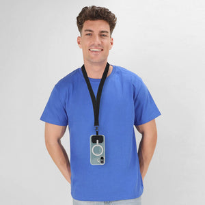 Lanyard Supporto Sailix nero - personalizzabile con logo