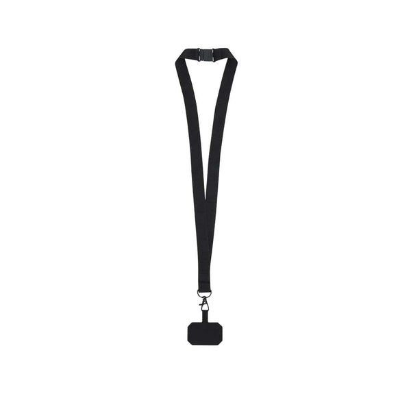 Lanyard Supporto Sailix nero - personalizzabile con logo