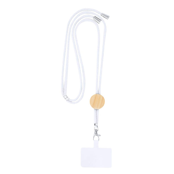 Lanyard Supporto Thorne bianco - personalizzabile con logo