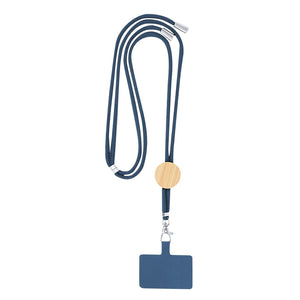 Lanyard Supporto Thorne blu navy - personalizzabile con logo