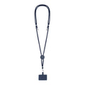 Lanyard Supporto Zaret blu navy - personalizzabile con logo