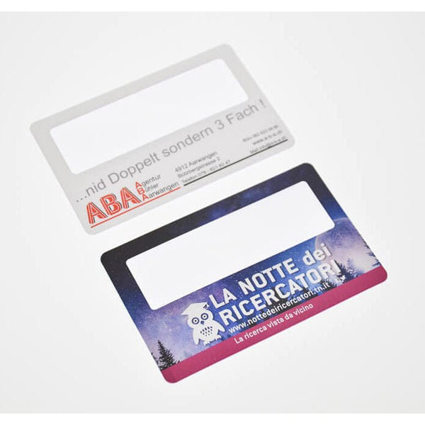 LENTE CARD - Carta Lente di Ingrandimento - personalizzabile con logo