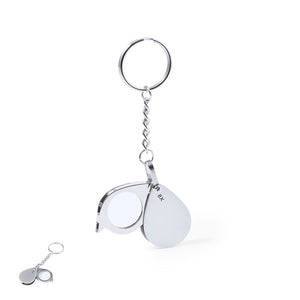 Lente Ingrandimento Portachiavi Kitins 8X color argento - personalizzabile con logo