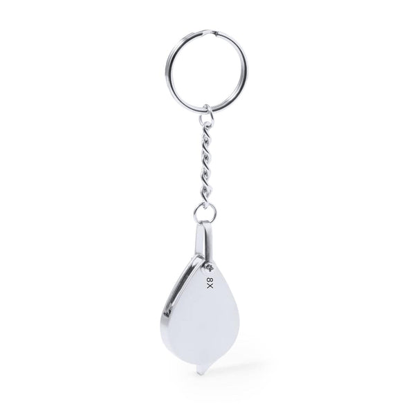 Lente Ingrandimento Portachiavi Kitins 8X color argento - personalizzabile con logo