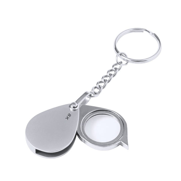 Lente Ingrandimento Portachiavi Kitins 8X color argento - personalizzabile con logo