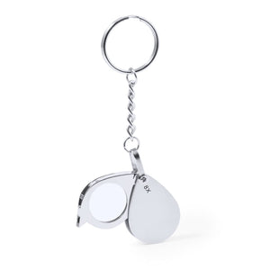 Lente Ingrandimento Portachiavi Kitins 8X color argento - personalizzabile con logo