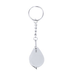Lente Ingrandimento Portachiavi Kitins 8X color argento - personalizzabile con logo