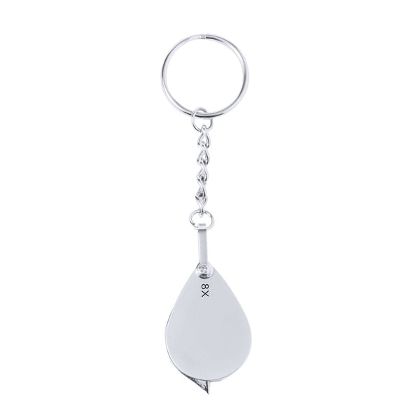 Lente Ingrandimento Portachiavi Kitins 8X color argento - personalizzabile con logo